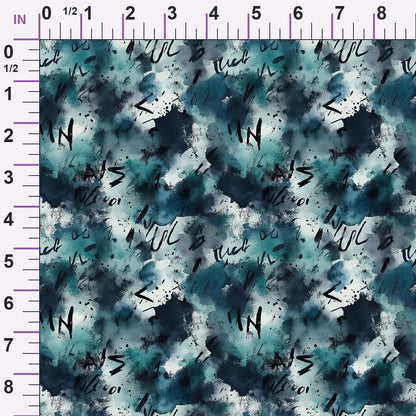 Inkwash Manuscript Pattern 6 Minky Fabric