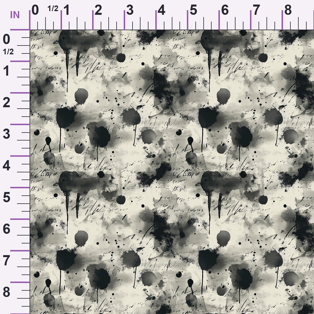 Inkwash Manuscript Pattern 7 Minky Fabric