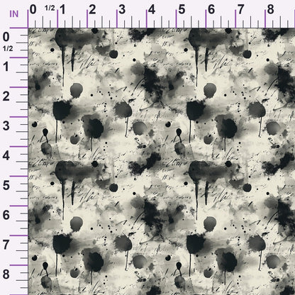 Inkwash Manuscript Pattern 7 Minky Fabric