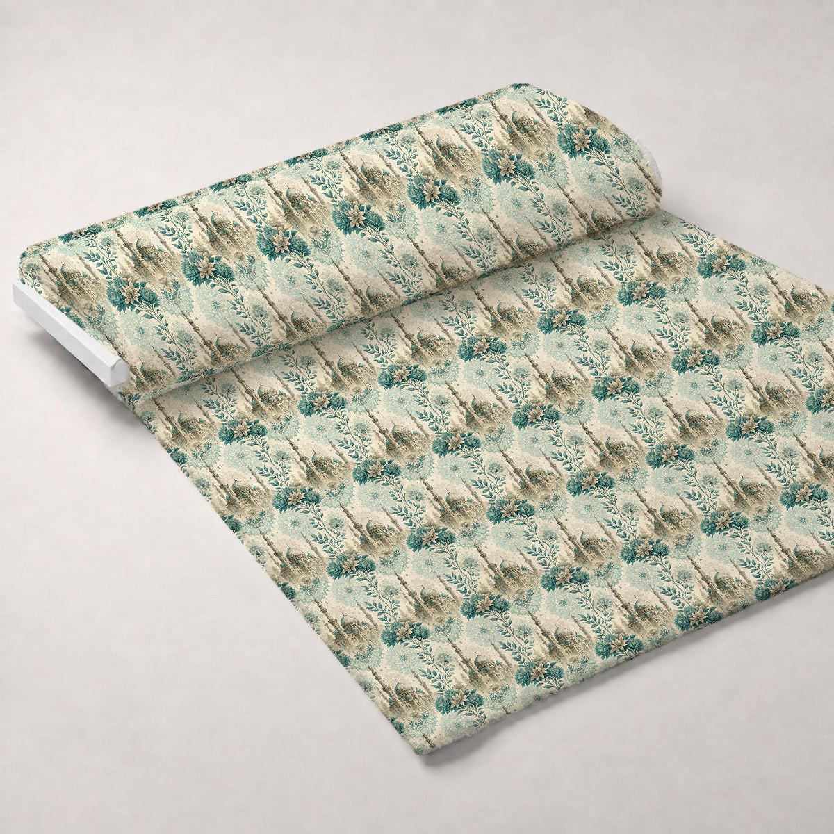 Islamic Blue Pattern 11 Minky Fabric