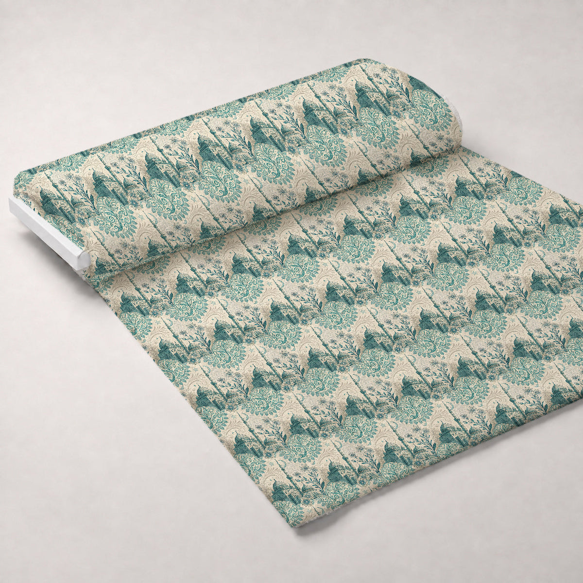 Islamic Blue Pattern 2 Minky Fabric