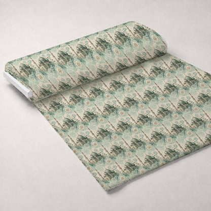Islamic Blue Pattern 7 Minky Fabric