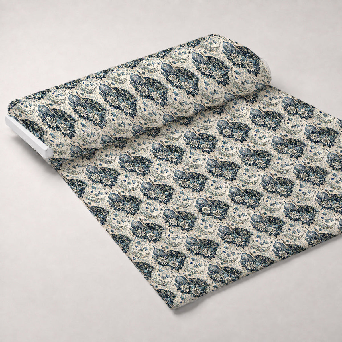 Islamic Dark Blue Pattern 12 Minky Fabric