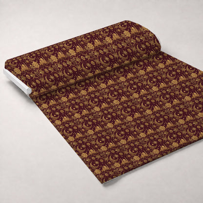 Islamic Red Pattern 4 Minky Fabric