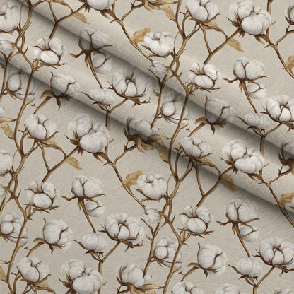 Ivory Boll Harvest Pattern 10 Minky Fabric