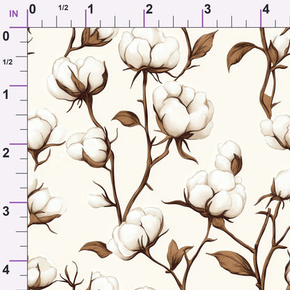 Ivory Boll Harvest Pattern 11 Minky Fabric