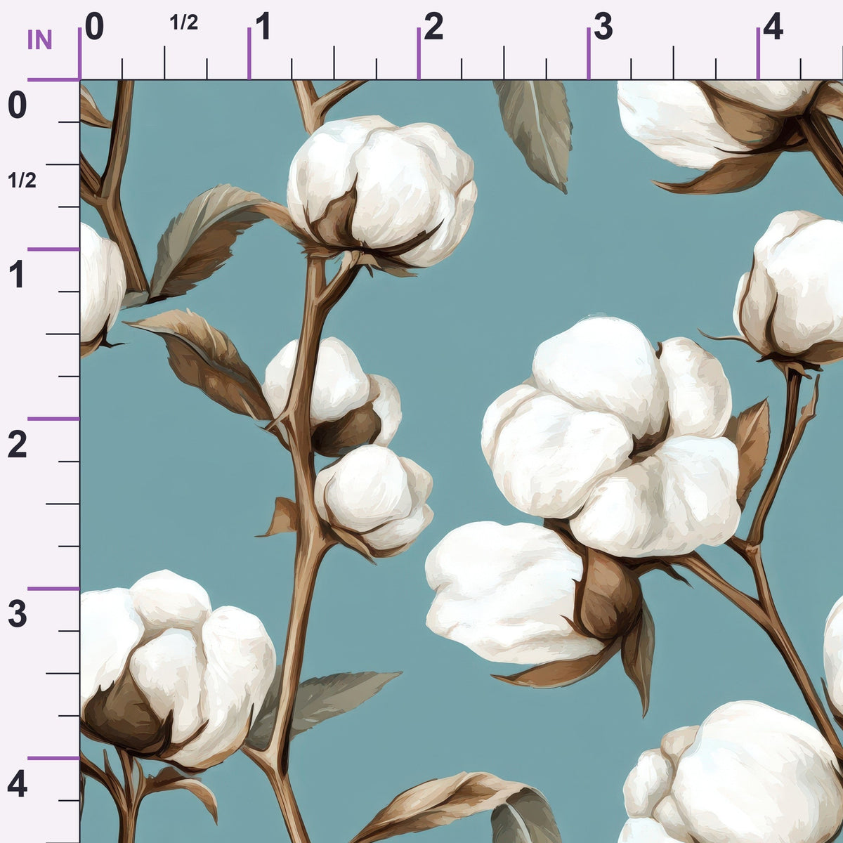 Ivory Boll Harvest Pattern 2 Minky Fabric