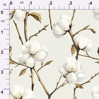 Ivory Boll Harvest Pattern 3 Minky Fabric