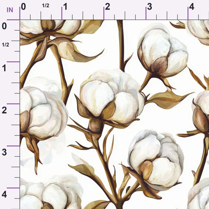 Ivory Boll Harvest Pattern 4 Minky Fabric