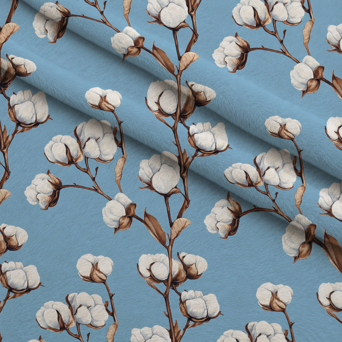 Ivory Boll Harvest Pattern 5 Minky Fabric