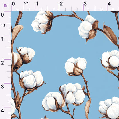 Ivory Boll Harvest Pattern 5 Minky Fabric