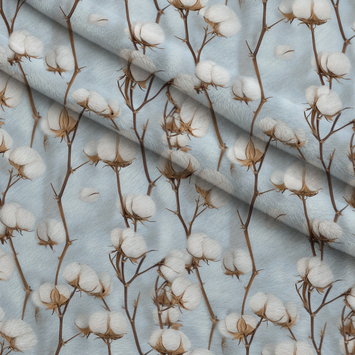 Ivory Boll Harvest Pattern 8 Minky Fabric