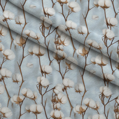 Ivory Boll Harvest Pattern 8 Minky Fabric