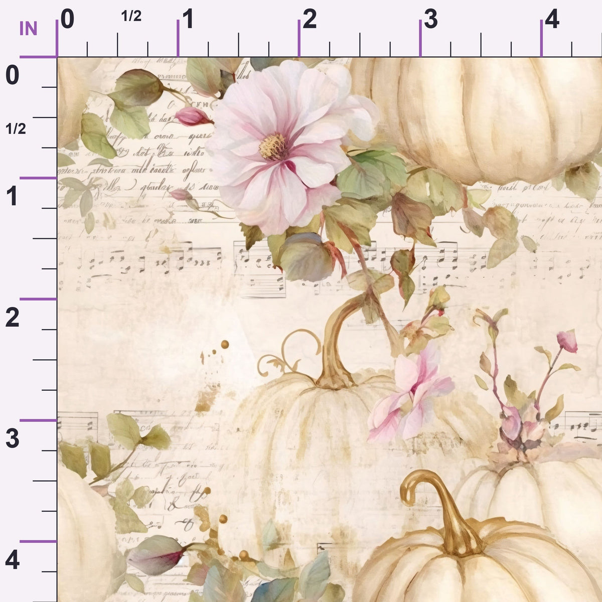 Ivory Harvest Pattern 1 Minky Fabric