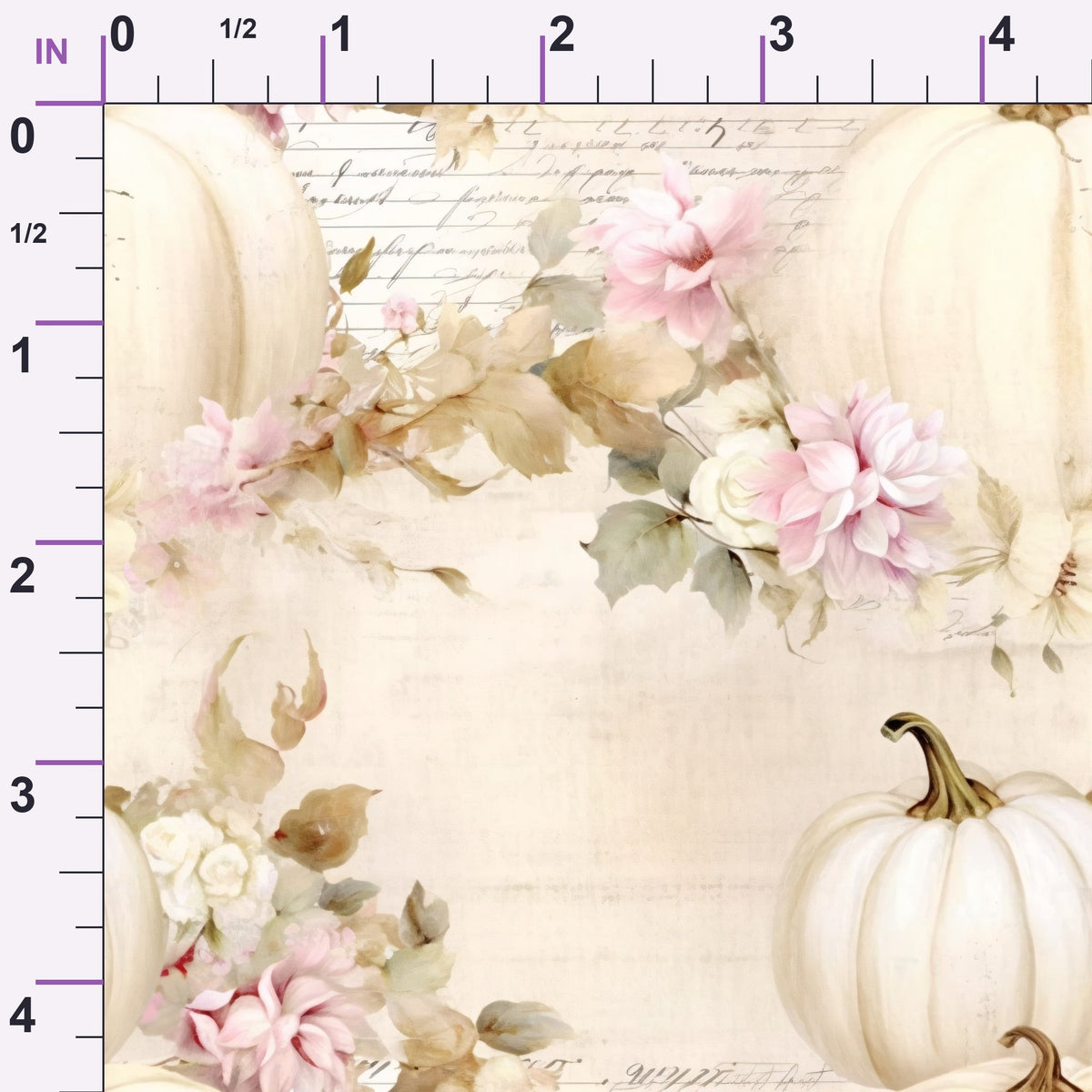 Ivory Harvest Pattern 2 Minky Fabric