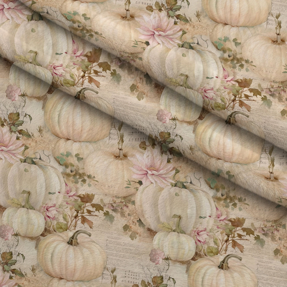 Ivory Harvest Pattern 3 Minky Fabric