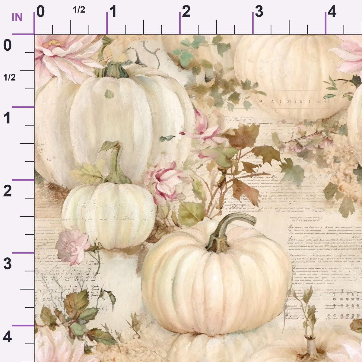 Ivory Harvest Pattern 3 Minky Fabric