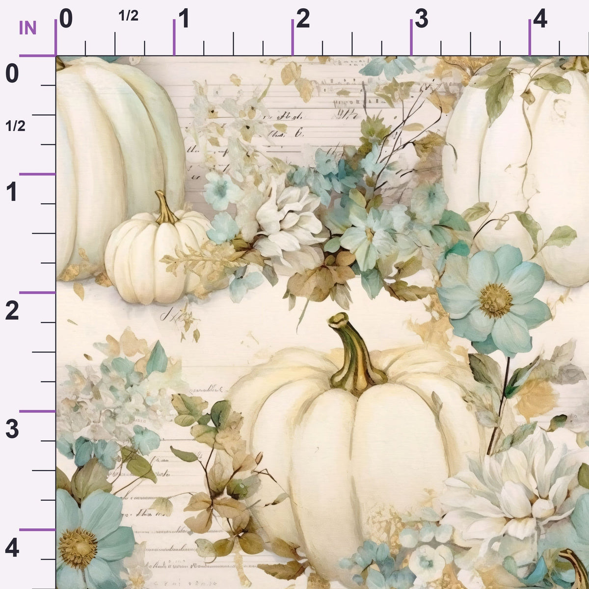Ivory Harvest Pattern 4 Minky Fabric