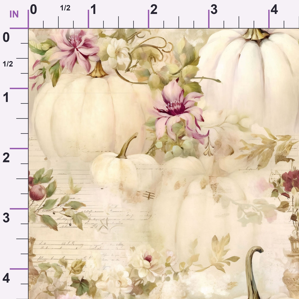 Ivory Harvest Pattern 7 Minky Fabric