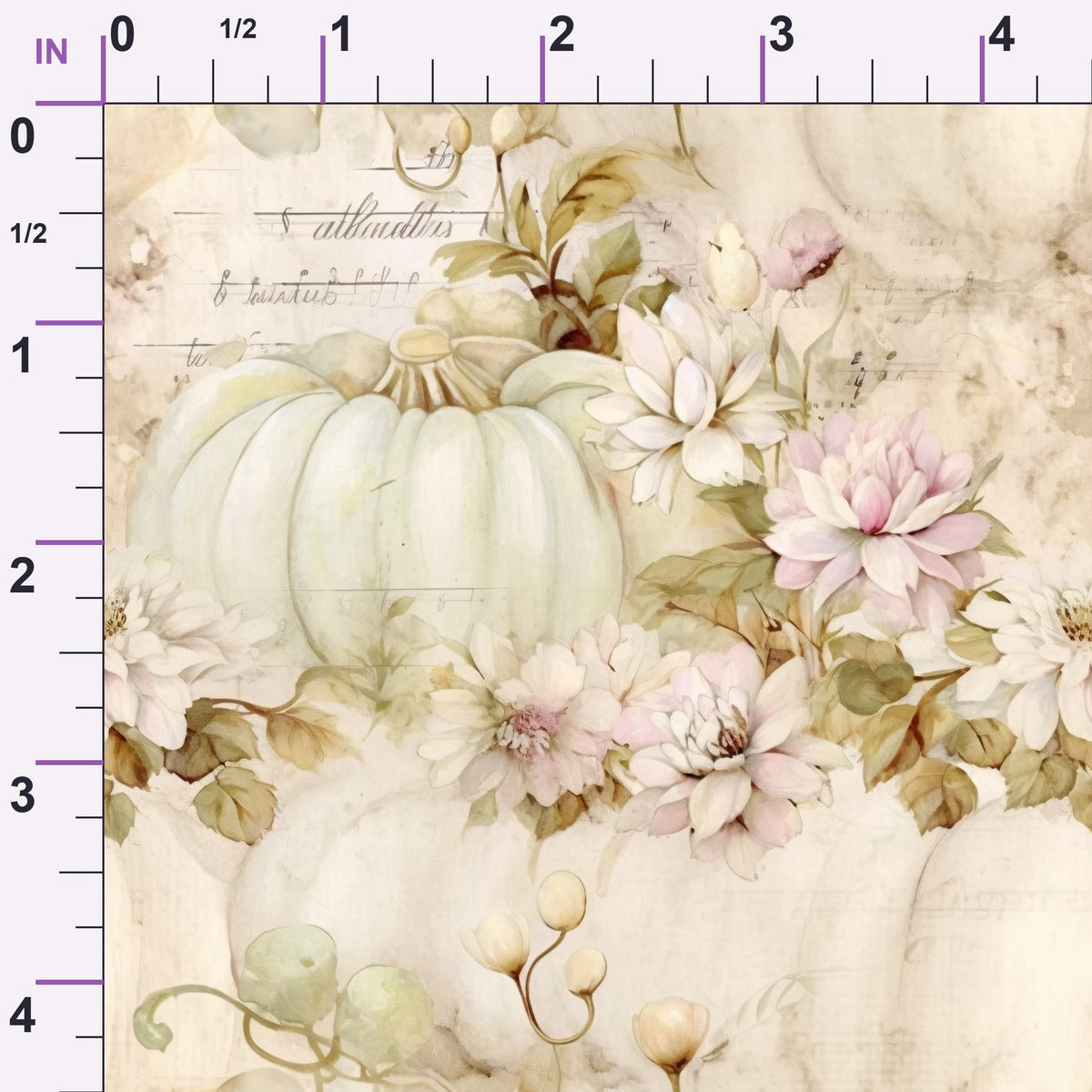 Ivory Harvest Pattern 8 Minky Fabric