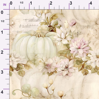 Ivory Harvest Pattern 8 Minky Fabric