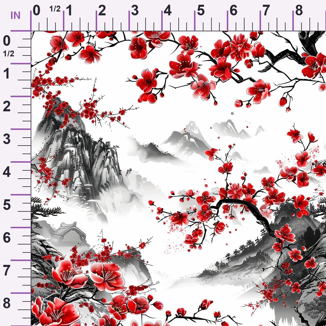 Japanese Cherry Blossoms 1 Minky Fabric