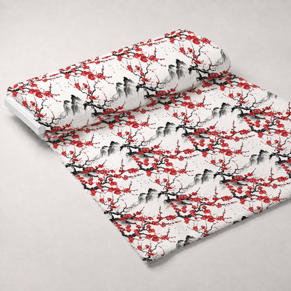 Japanese Cherry Blossoms 10 Minky Fabric