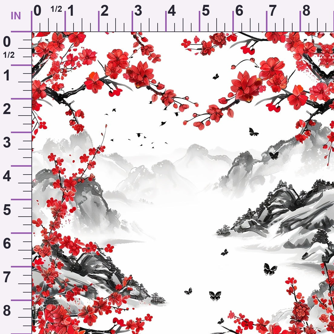 Japanese Cherry Blossoms 2 Minky Fabric