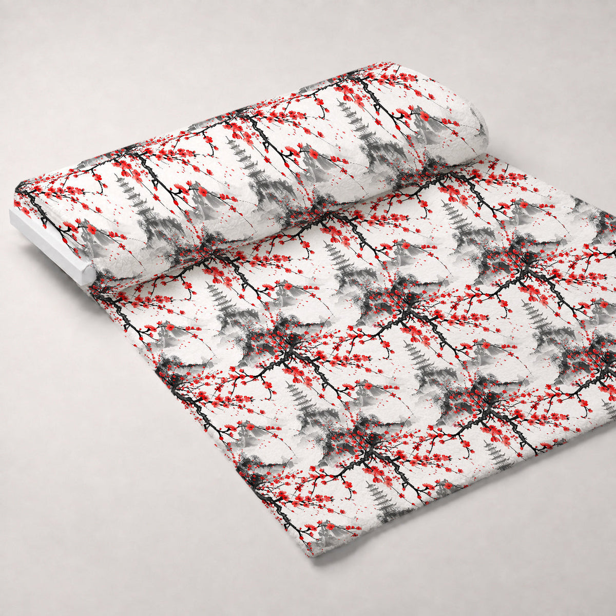 Japanese Cherry Blossoms 5 Minky Fabric