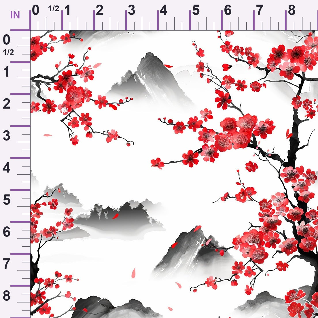 Japanese Cherry Blossoms 7 Minky Fabric