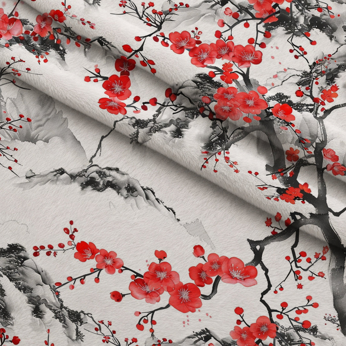 Japanese Cherry Blossoms 9 Minky Fabric