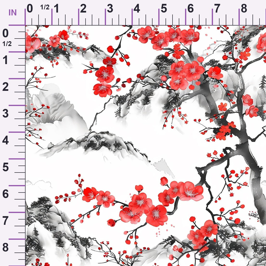 Japanese Cherry Blossoms 9 Minky Fabric
