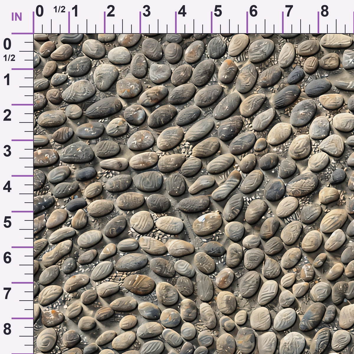 Japanese Zen Garden Pattern 5 Minky Fabric