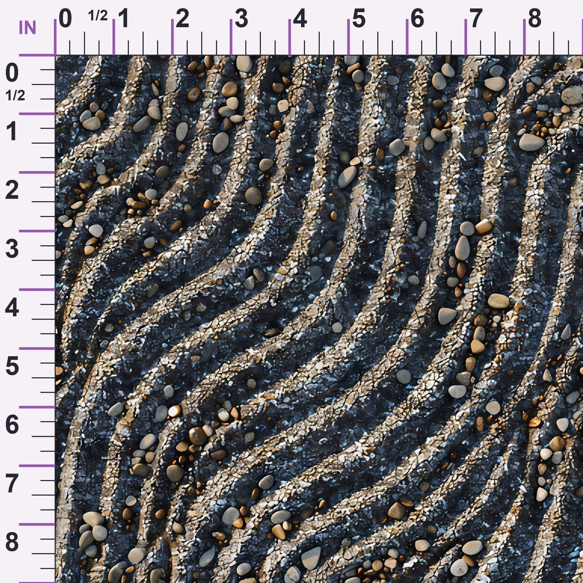 Japanese Zen Garden Pattern 6 Minky Fabric