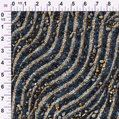Japanese Zen Garden Pattern 6 Minky Fabric