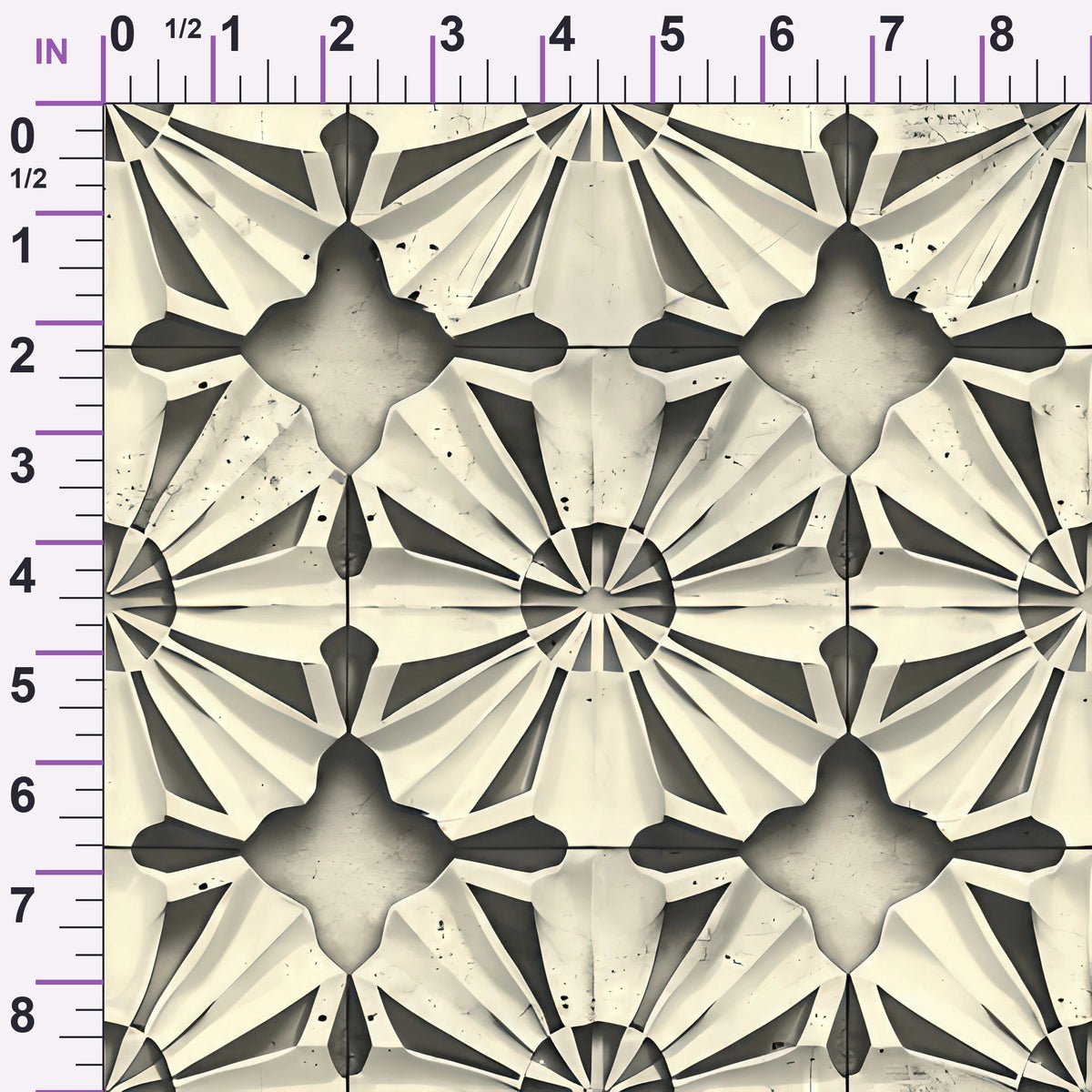 Japanese Zen Garden Pattern 7 Minky Fabric