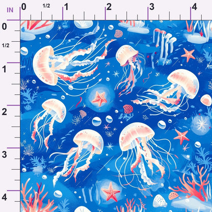 Jelly Fish Pattern 2 Minky Fabric