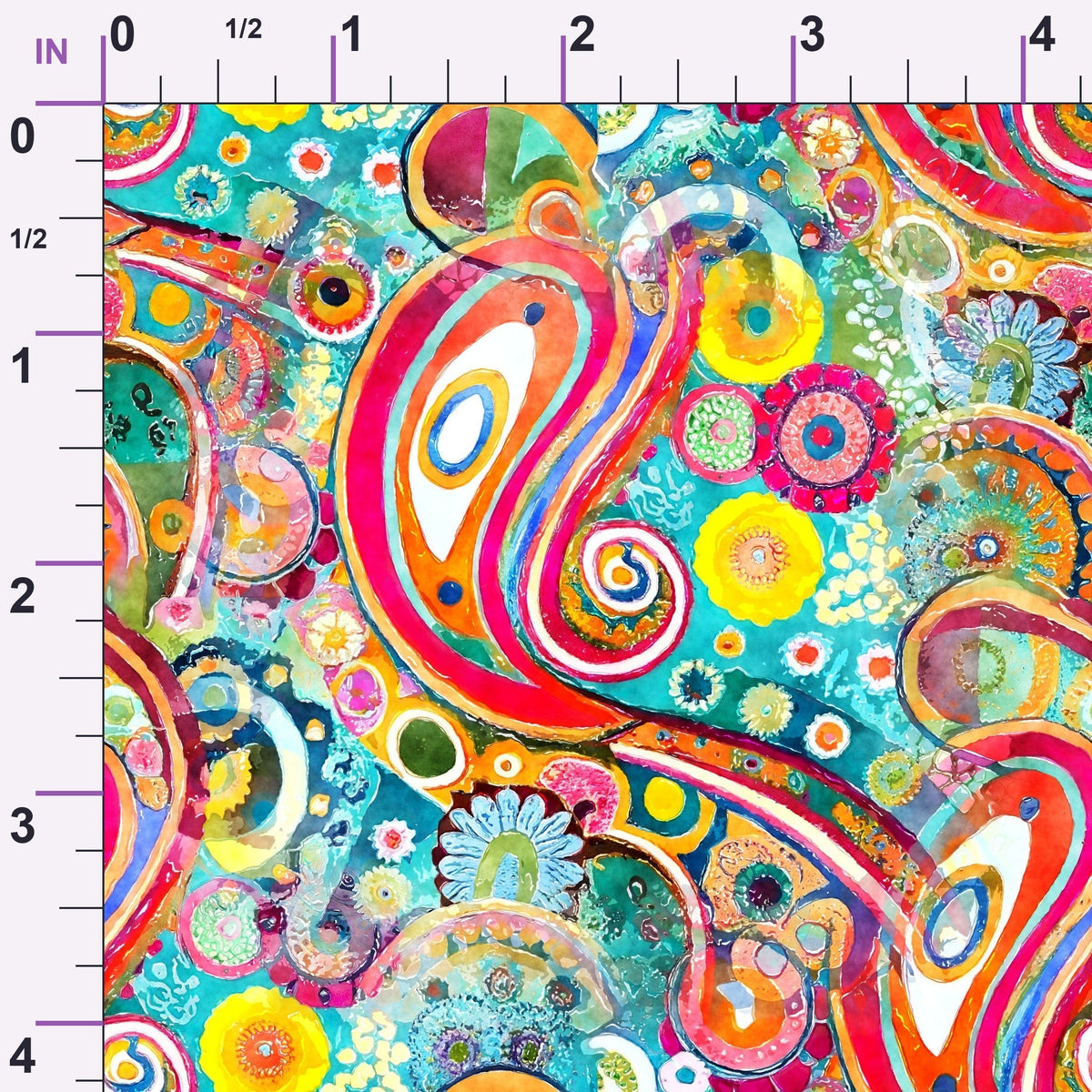 Jeweled Batik Paisley Pattern 1 Minky Fabric