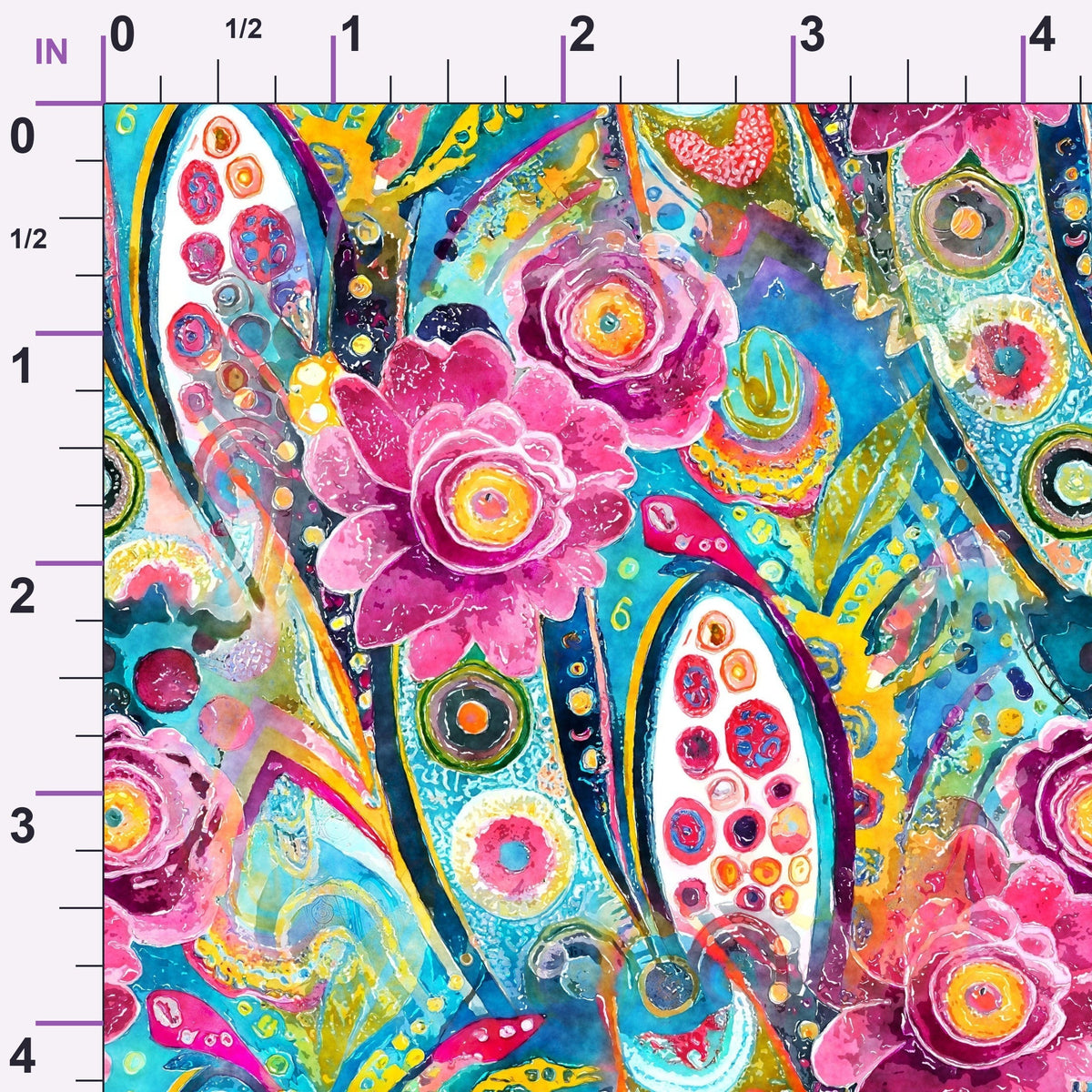 Jeweled Batik Paisley Pattern 12 Minky Fabric