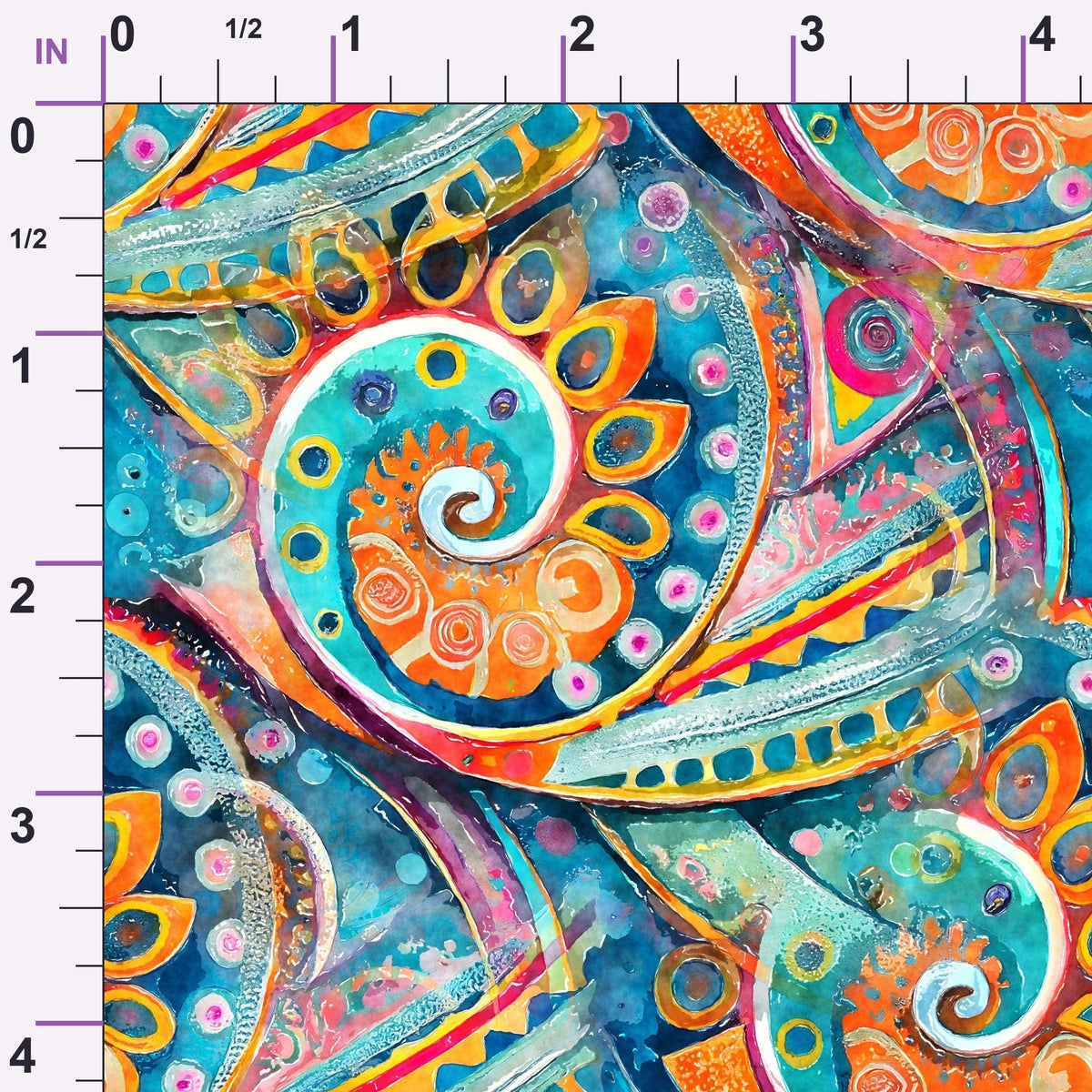 Jeweled Batik Paisley Pattern 2 Minky Fabric