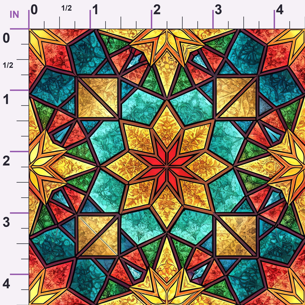 Jeweled Panes Pattern 1 Minky Fabric