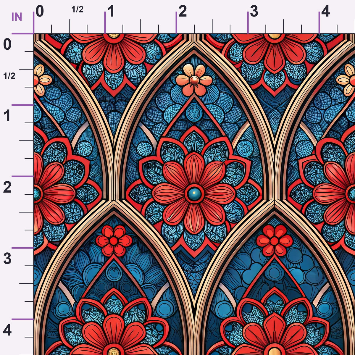 Jeweled Panes Pattern 3 Minky Fabric