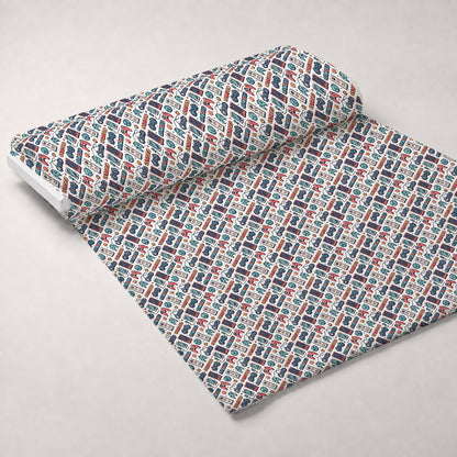 Joystick Doodles Pattern 10 Minky Fabric