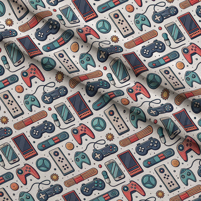 Joystick Doodles Pattern 10 Minky Fabric