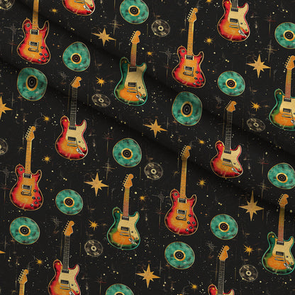 Jukebox Starlight Pattern 1 Minky Fabric