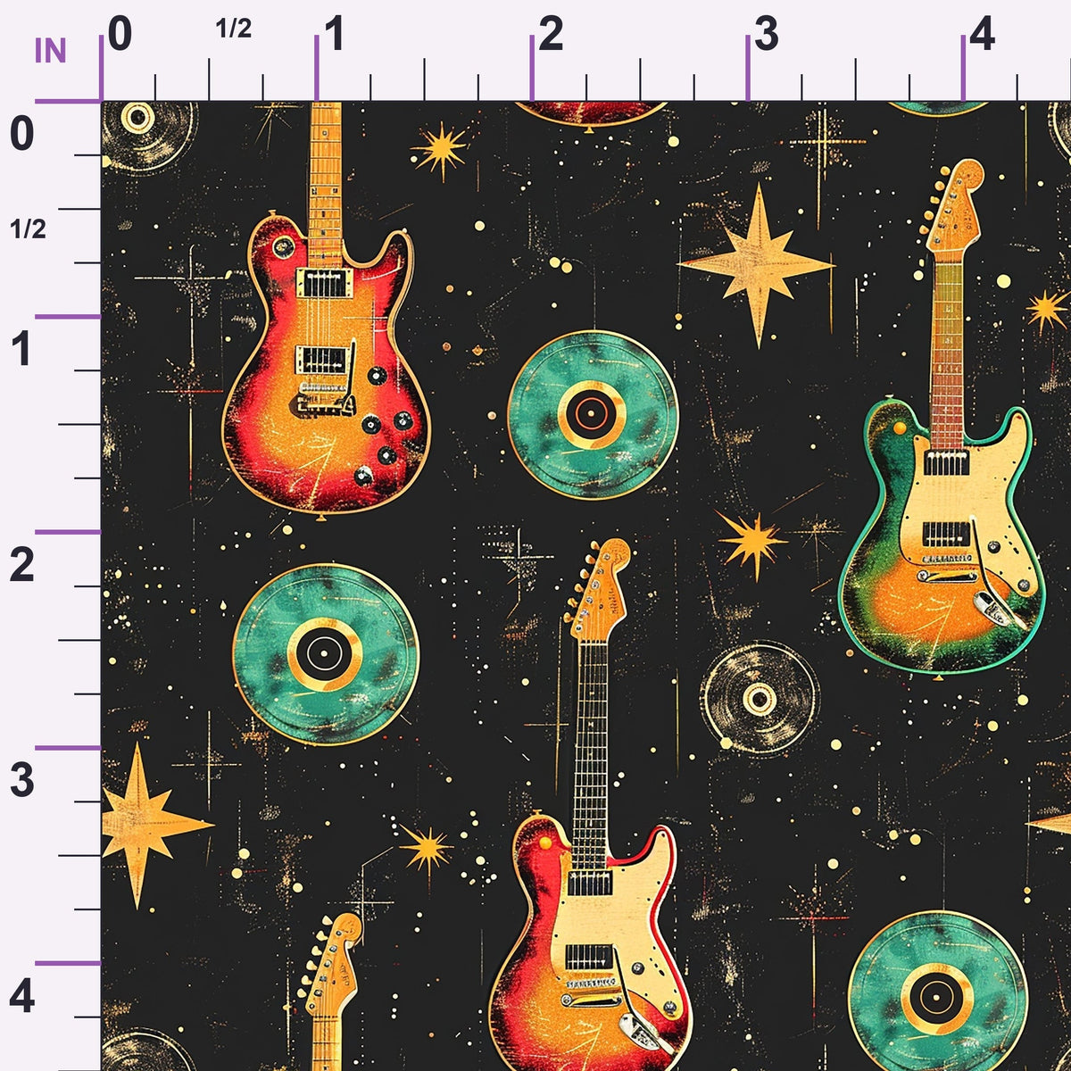 Jukebox Starlight Pattern 1 Minky Fabric