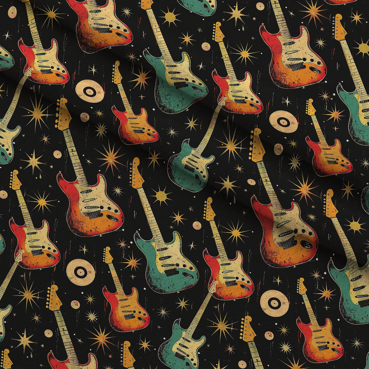 Jukebox Starlight Pattern 2 Minky Fabric