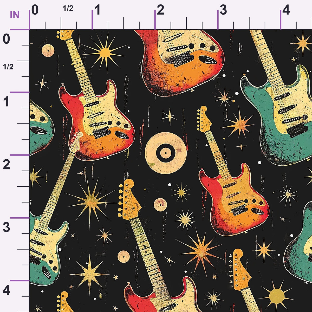 Jukebox Starlight Pattern 2 Minky Fabric