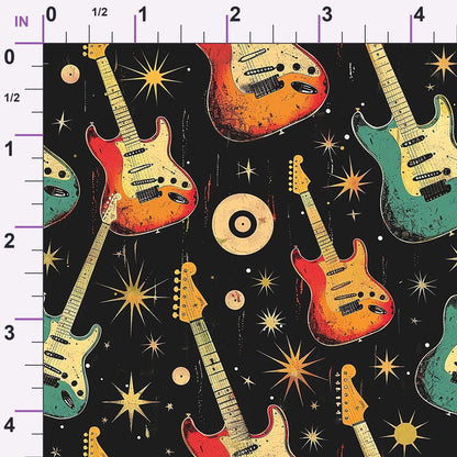 Jukebox Starlight Pattern 2 Minky Fabric