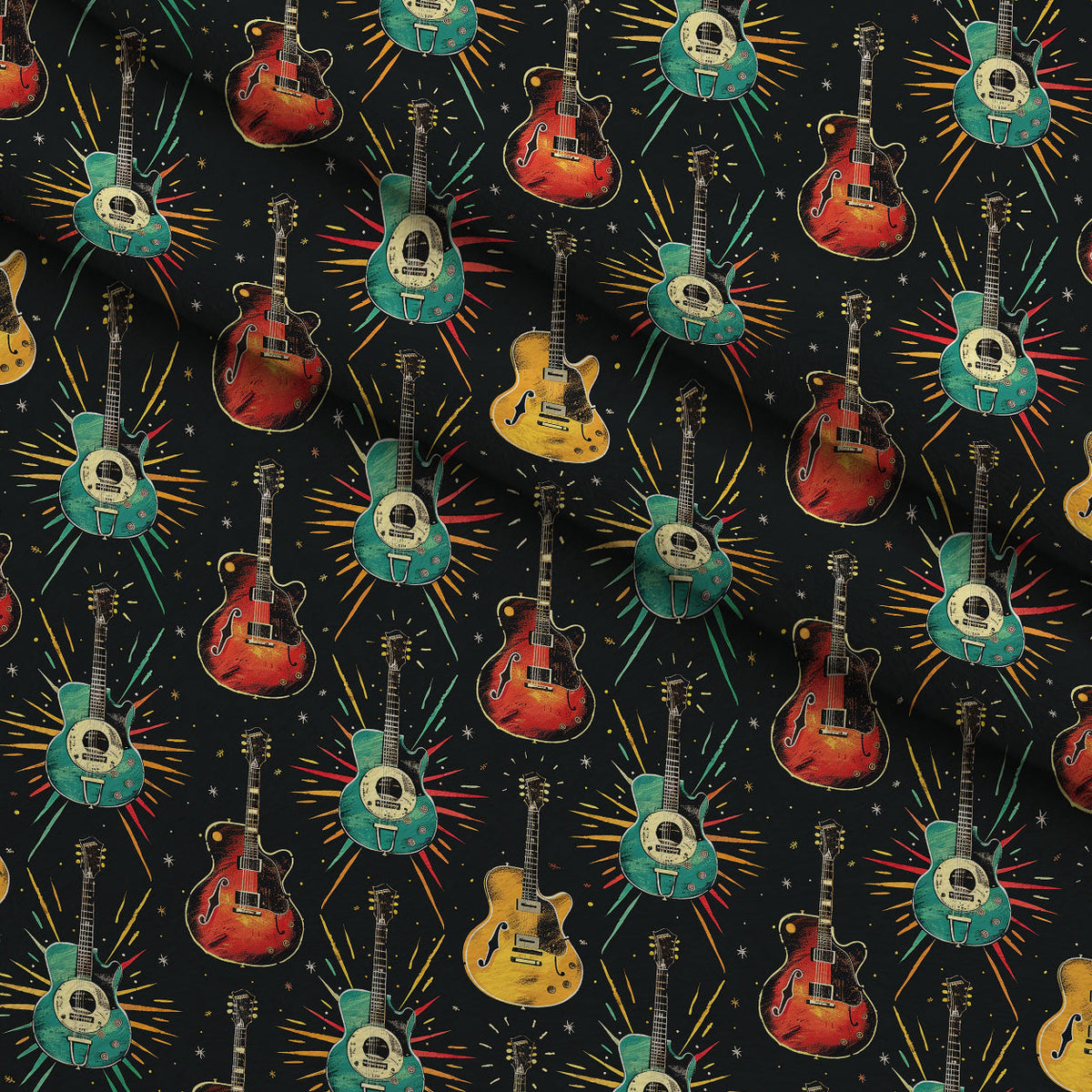 Jukebox Starlight Pattern 3 Minky Fabric